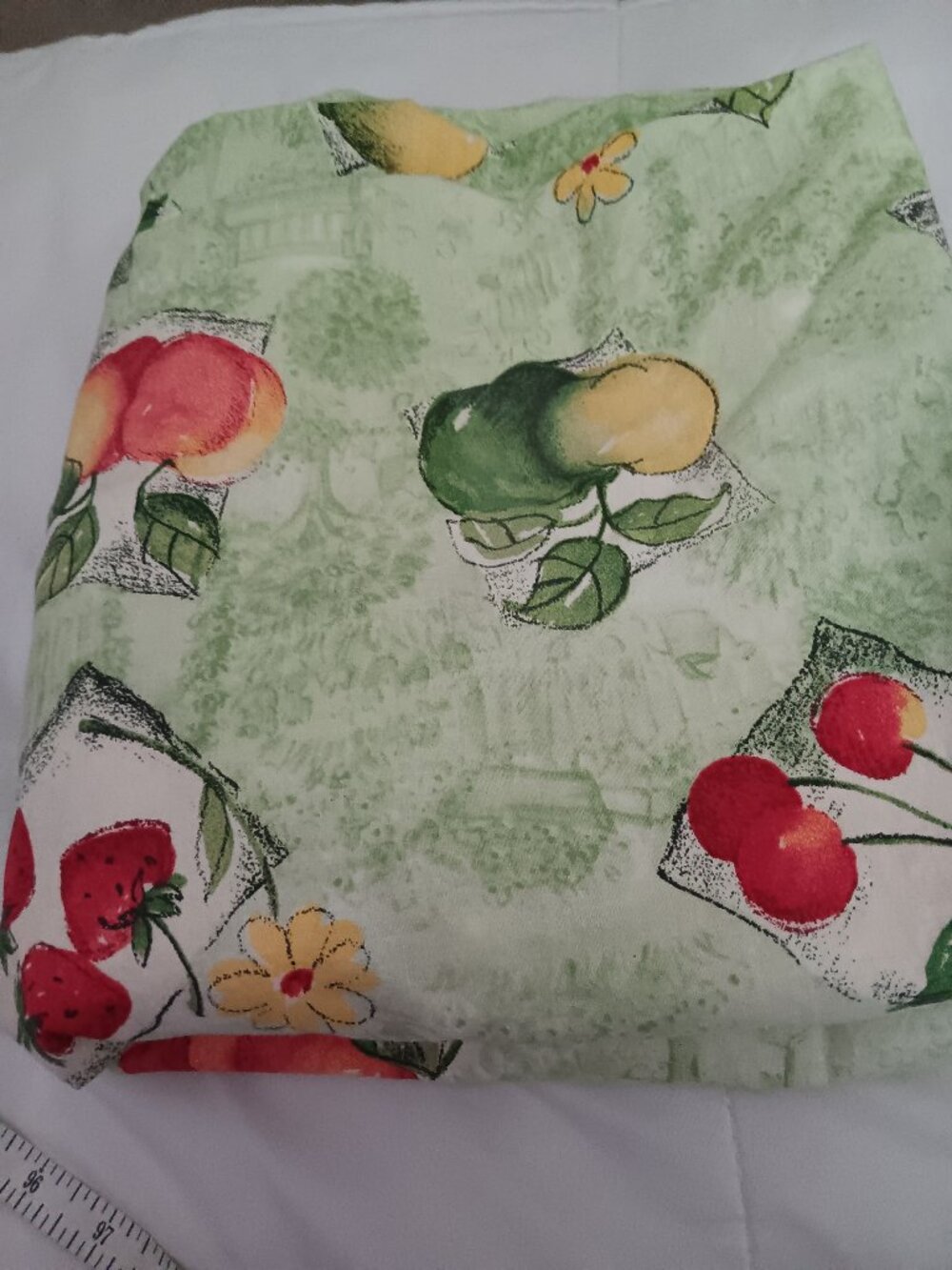 Green apple design fabric 42x82